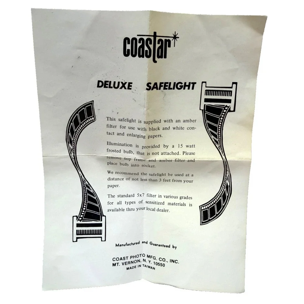 COASTAR Multi-Purpose‎ Darkroom Safelight Lamp Box VTG Photography Light SAF-57